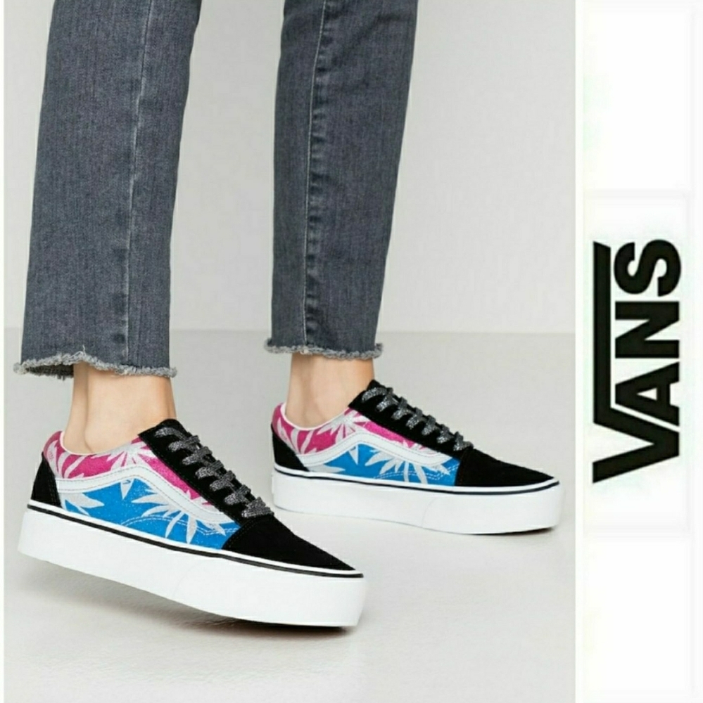 Old Skool Glitter Platform VANS